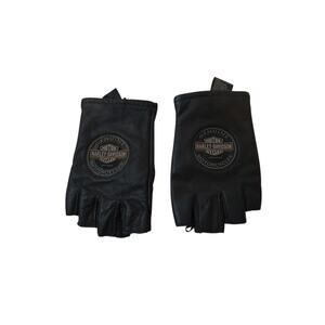 HARLEY DAVIDSON MOTORCYCLE men’s S black RIDING GLOVES FINGERLESS